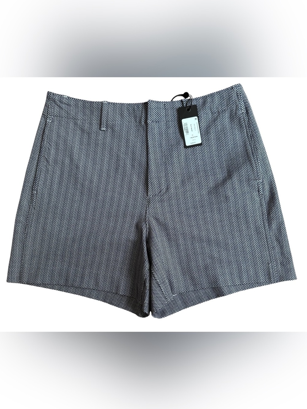NWT Rag & Bone Elvy Navy Multi Herringbone Shorts Size 10